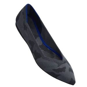 NEW ROTHY'S The Point Ash Camo Knit Upper Washable Flats sz 42/11